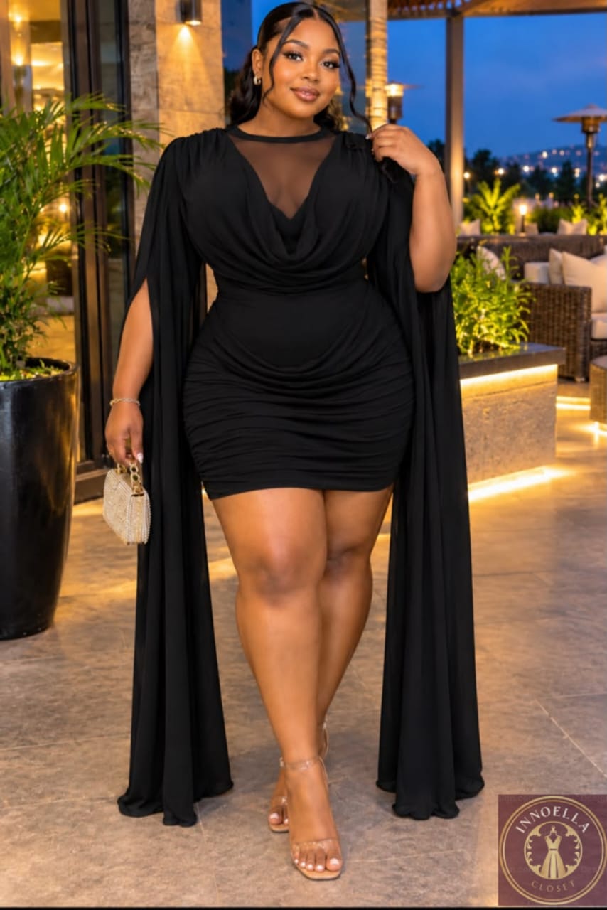Black Cape Dress