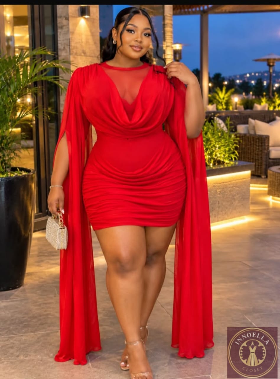 Red Cape Dress